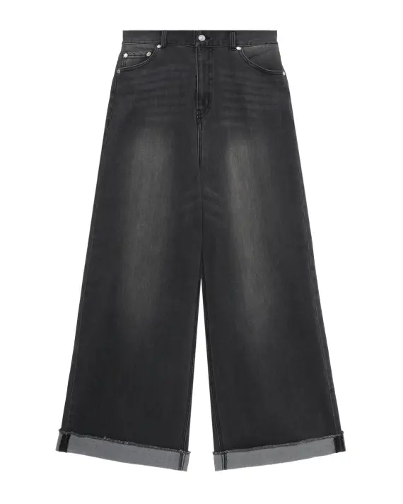 闊腿牛仔褲